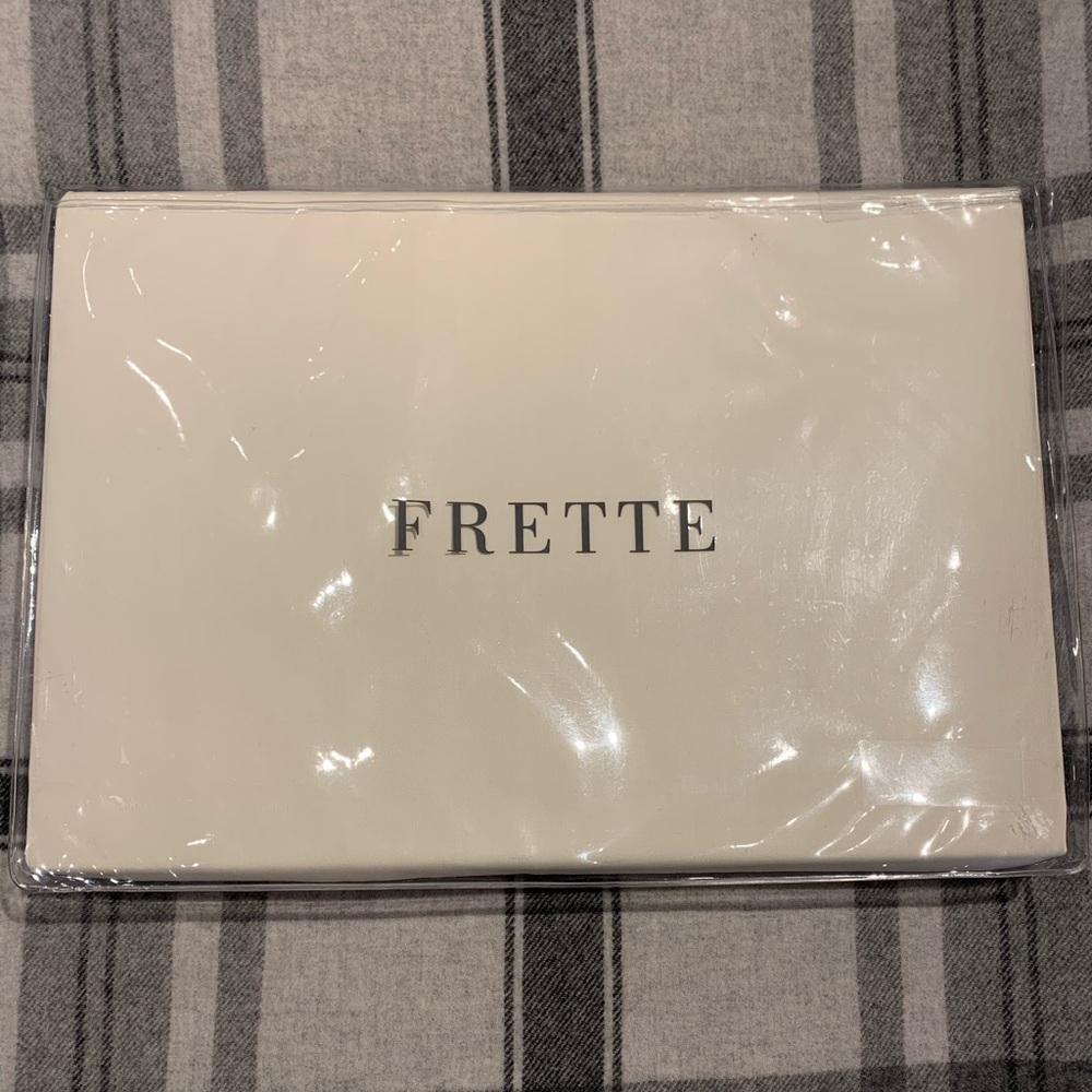 FRETTE MONZA SATEEN QUEEN DUVET COVER IVORY NEW WITH TAGS